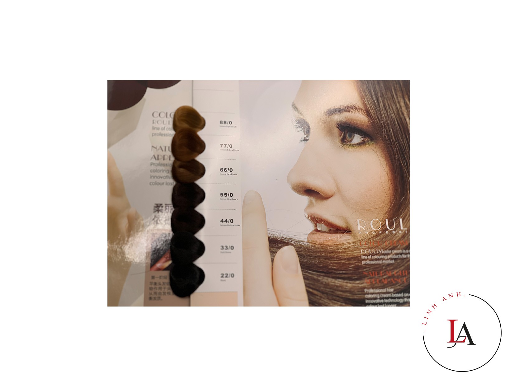 Bảng màu thuốc nhuộm tóc Roulisi